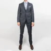 Windowpane Check Peak Lapel Suit