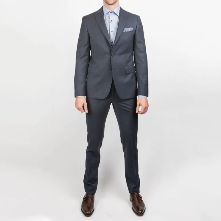 Windowpane Check Peak Lapel Suit