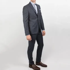 Windowpane Check Peak Lapel Suit