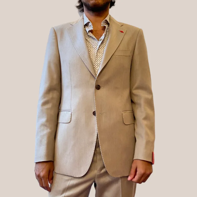 Wool / Cashmere Flanella Suit - Tan