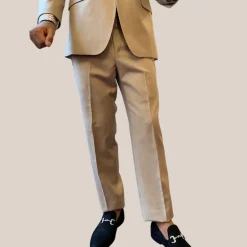 Wool / Cashmere Flanella Suit - Tan