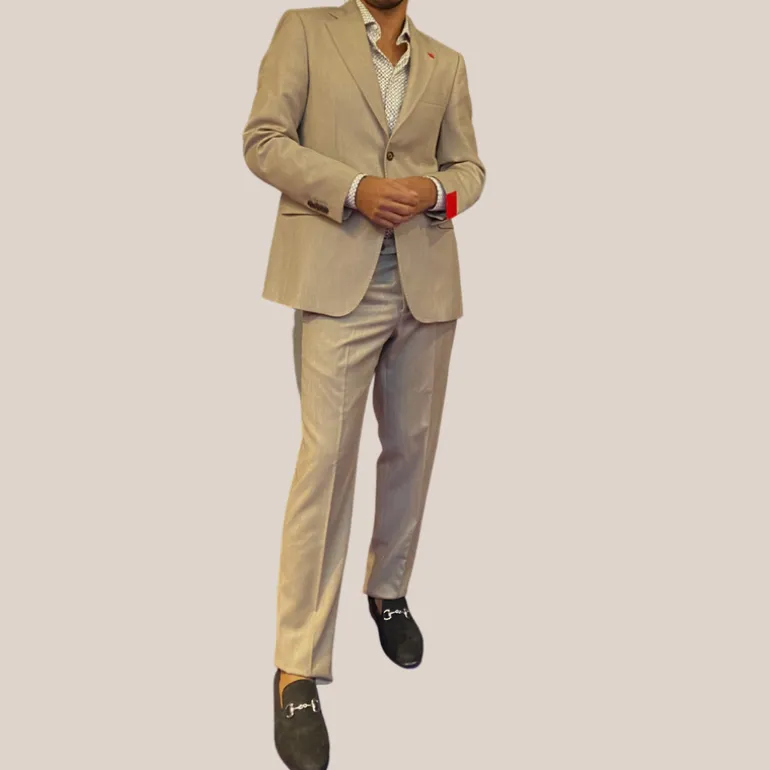 Wool / Cashmere Flanella Suit - Tan