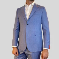 Wool / Cashmere Stretch Flanella Suit - Blue