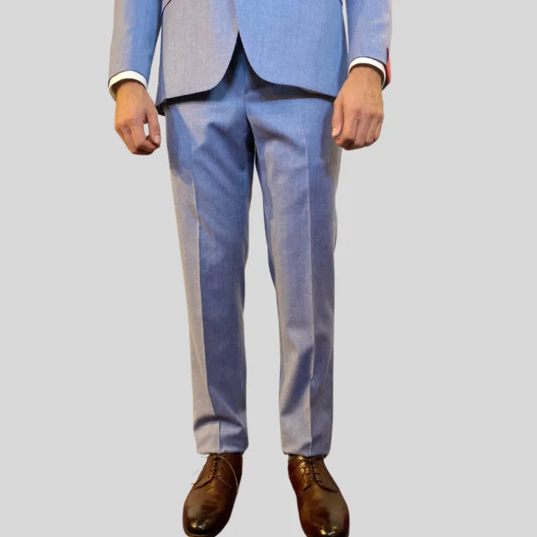Wool / Cashmere Stretch Flanella Suit - Blue