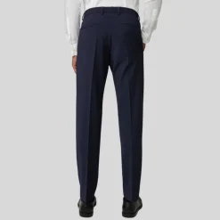 Wool Stretch Blend Slim Fit Dress Pant - Navy