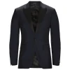 Wool/Mohair Peak Lapel Tuxedo Jacket - Navy