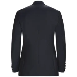 Wool/Mohair Peak Lapel Tuxedo Jacket - Navy