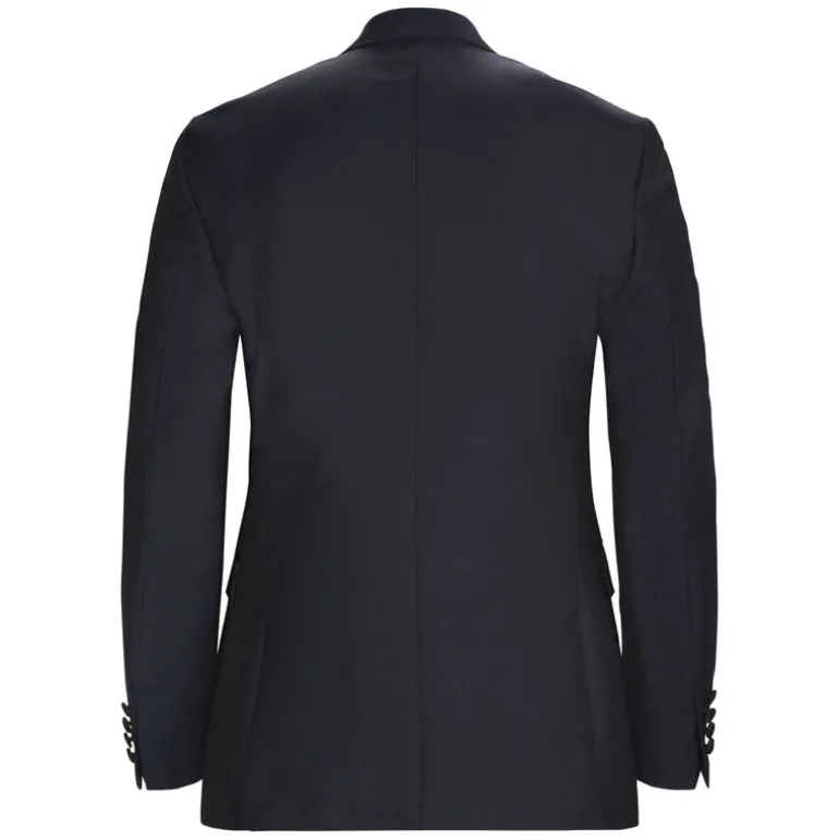Wool/Mohair Peak Lapel Tuxedo Jacket - Navy