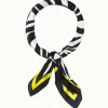 Zebra Pattern Highlight Silk-Like Neckerchief - Yellow